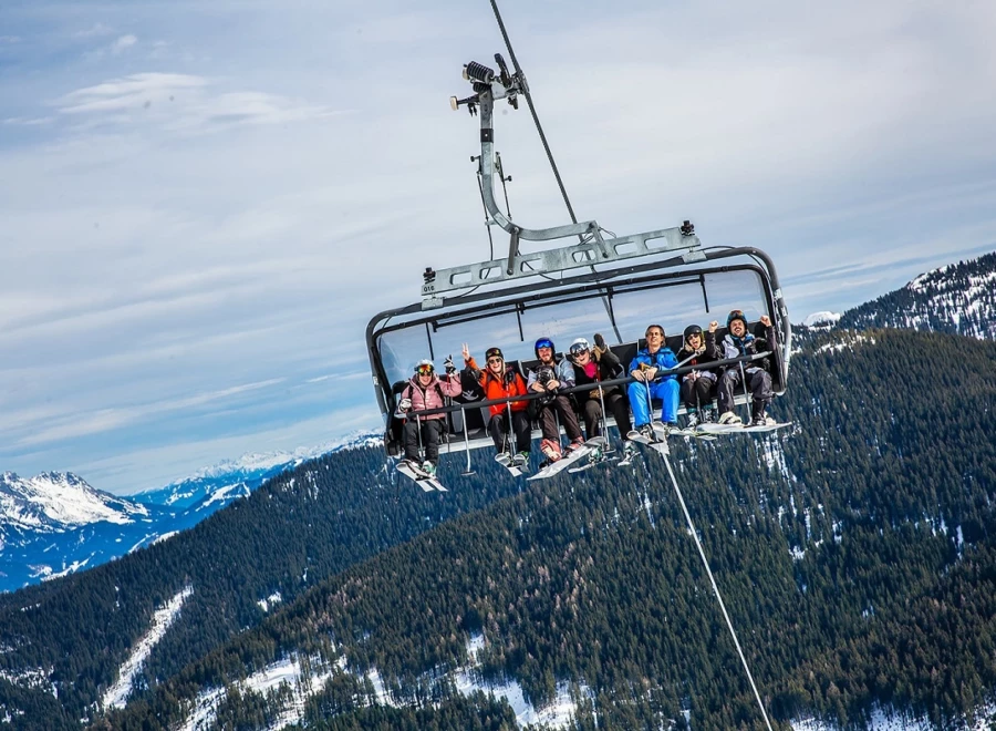 ski lift single reizen wintersport